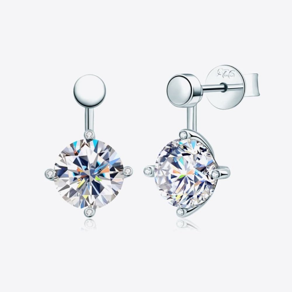 4 Carat Moissanite Drop Earrings